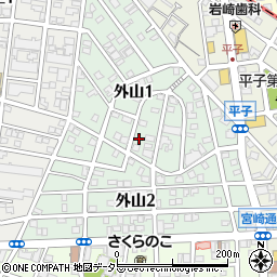 愛知県名古屋市南区外山周辺の地図