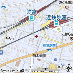 愛知県弥富市鯏浦町中六136周辺の地図