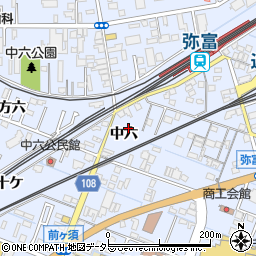 愛知県弥富市鯏浦町中六154周辺の地図