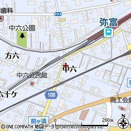 愛知県弥富市鯏浦町中六155周辺の地図