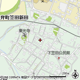 三重県いなべ市員弁町下笠田1612-18周辺の地図