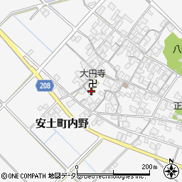 滋賀県近江八幡市安土町内野1108周辺の地図