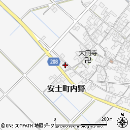 滋賀県近江八幡市安土町内野1065周辺の地図