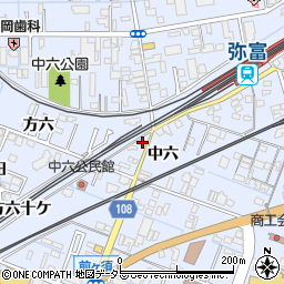 愛知県弥富市鯏浦町中六13周辺の地図