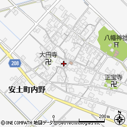 滋賀県近江八幡市安土町内野1113周辺の地図