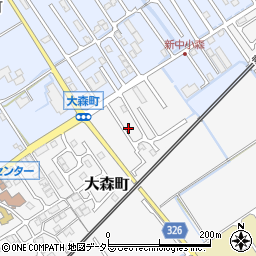 滋賀県近江八幡市大森町8周辺の地図