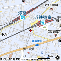 愛知県弥富市鯏浦町中六187周辺の地図
