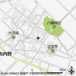 滋賀県近江八幡市安土町内野140周辺の地図