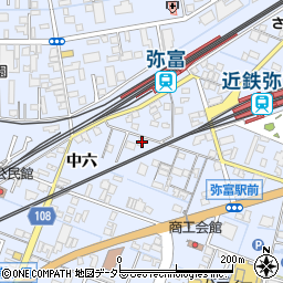 愛知県弥富市鯏浦町中六148周辺の地図