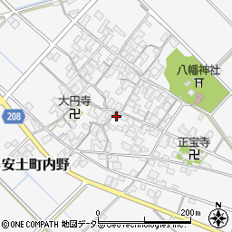 滋賀県近江八幡市安土町内野1126周辺の地図