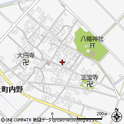 滋賀県近江八幡市安土町内野141周辺の地図