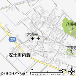 滋賀県近江八幡市安土町内野1111周辺の地図