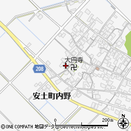 滋賀県近江八幡市安土町内野1059周辺の地図
