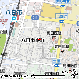 滋賀県東近江市八日市本町7-7周辺の地図