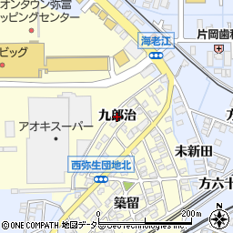 愛知県弥富市五明町（九郎治）周辺の地図