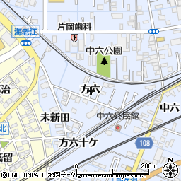 愛知県弥富市鯏浦町方六周辺の地図
