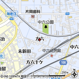 愛知県弥富市鯏浦町（方六）周辺の地図