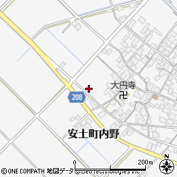 滋賀県近江八幡市安土町内野1067周辺の地図
