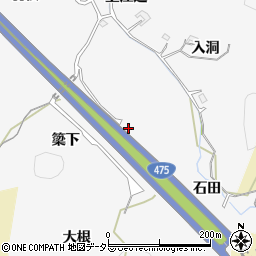 愛知県豊田市滝見町簗下周辺の地図