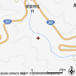 愛知県設楽町（北設楽郡）川向（向山）周辺の地図