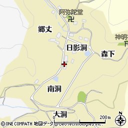 愛知県豊田市小呂町（南洞）周辺の地図