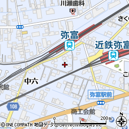 愛知県弥富市鯏浦町中六170周辺の地図