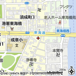 愛知県名古屋市港区小碓町南堤起周辺の地図