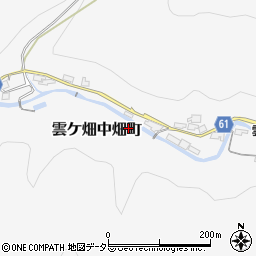 京都府京都市北区雲ケ畑中畑町周辺の地図