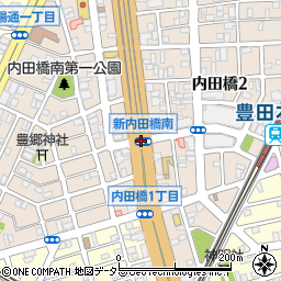 新内田橋南周辺の地図