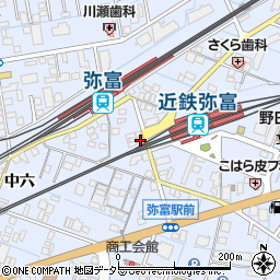 愛知県弥富市鯏浦町中六182周辺の地図