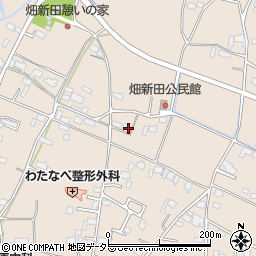 畑新田区公民館周辺の地図