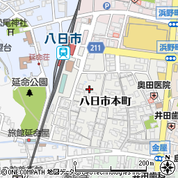 滋賀県東近江市八日市本町8周辺の地図