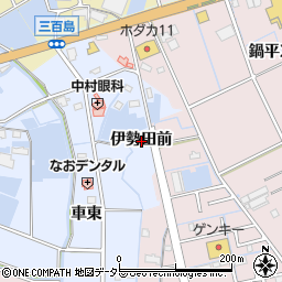 愛知県弥富市鯏浦町伊勢田前周辺の地図