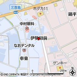 愛知県弥富市鯏浦町（伊勢田前）周辺の地図