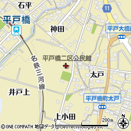 平戸橋二区公民館周辺の地図