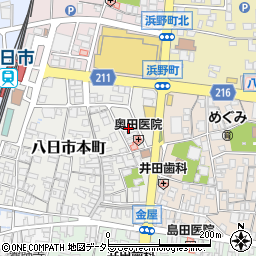 滋賀県東近江市八日市本町5周辺の地図