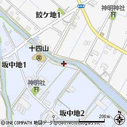 愛知県弥富市坂中地町宮東周辺の地図