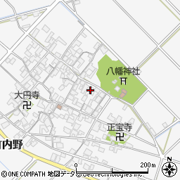 滋賀県近江八幡市安土町内野154周辺の地図