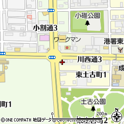 愛知県名古屋市港区川西通3丁目33周辺の地図