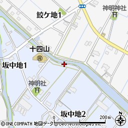 愛知県弥富市坂中地町（宮東）周辺の地図