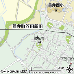 三重県いなべ市員弁町下笠田1559-1周辺の地図