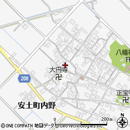 滋賀県近江八幡市安土町内野737周辺の地図