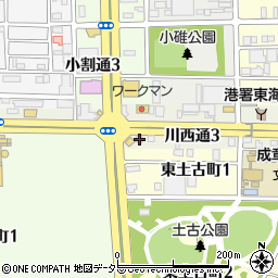 愛知県名古屋市港区川西通3丁目32周辺の地図