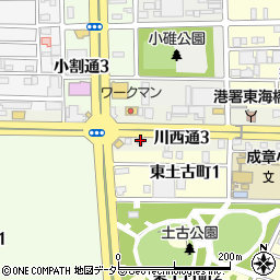 愛知県名古屋市港区川西通3丁目30周辺の地図