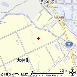 滋賀県東近江市大林町周辺の地図