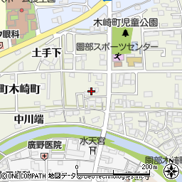 京都府南丹市園部町木崎町土手下周辺の地図