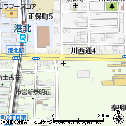 愛知県名古屋市港区川西通4丁目22周辺の地図