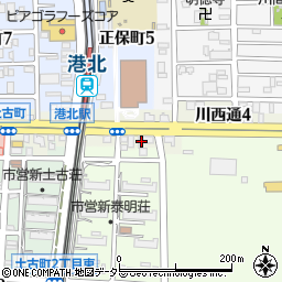 愛知県名古屋市港区川西通5丁目43周辺の地図