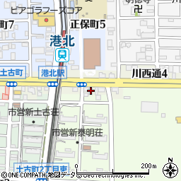 愛知県名古屋市港区川西通5丁目40周辺の地図