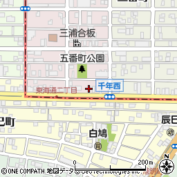 愛知県名古屋市熱田区五番町20周辺の地図